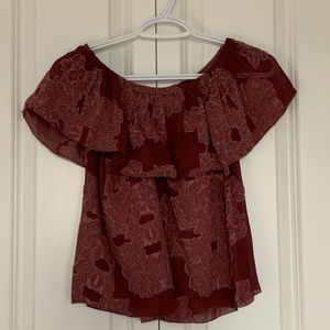 Aritzia | Wilfred Promener Blouse (Burgundy)